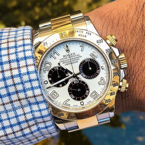 rolex daytona two tone panda|daytona panda Rolex price.